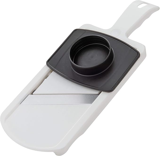 Fackelmann Affettaverdure Mandolina, Lama in Acciaio Inox Regolabile, Dotata di Protezione per le Mani, Permette di Fare Fette Spesse da 1 a 6 mm, Dimensioni 32 x 12 x 3,5 cm