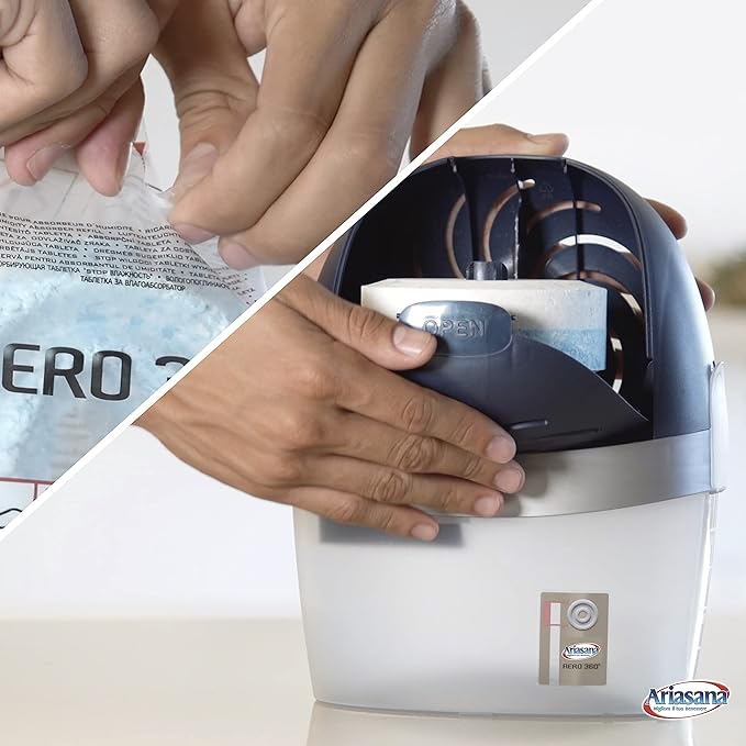 Ariasana Bipack Tab Fields 2x450g, Ricarica Aero 360 per Cattura Umidità, Profumo di Fiori, Ricarica Duratura Aero 360 Tab, Confezione da 2 Tab