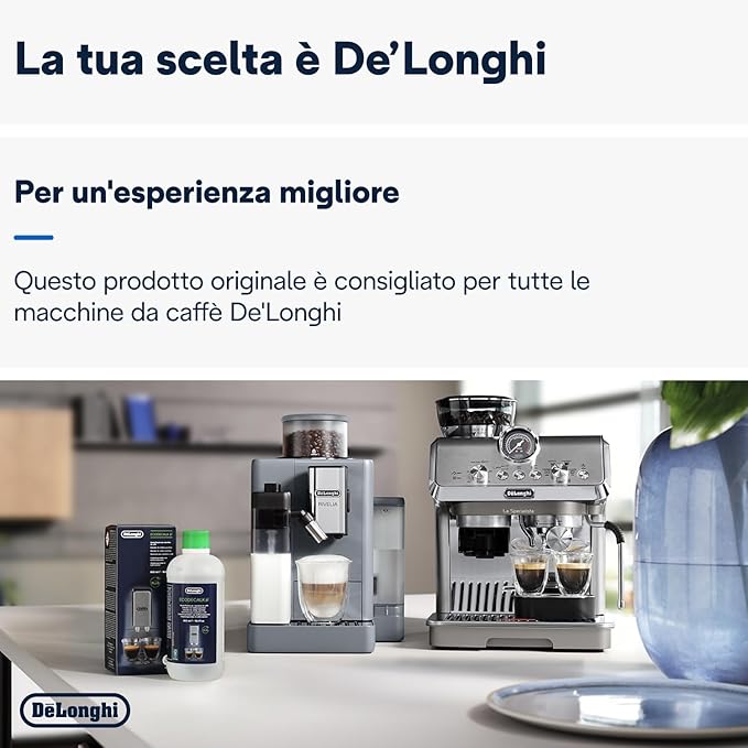 De'Longhi EcoDecalk DLSC502 Soluzione Decalcificante per Macchine da Caffè e Macchine da Caffè Automatiche, Soluzione Universale per 10 Cicli di Decalcificazione, 2 x 500 ml